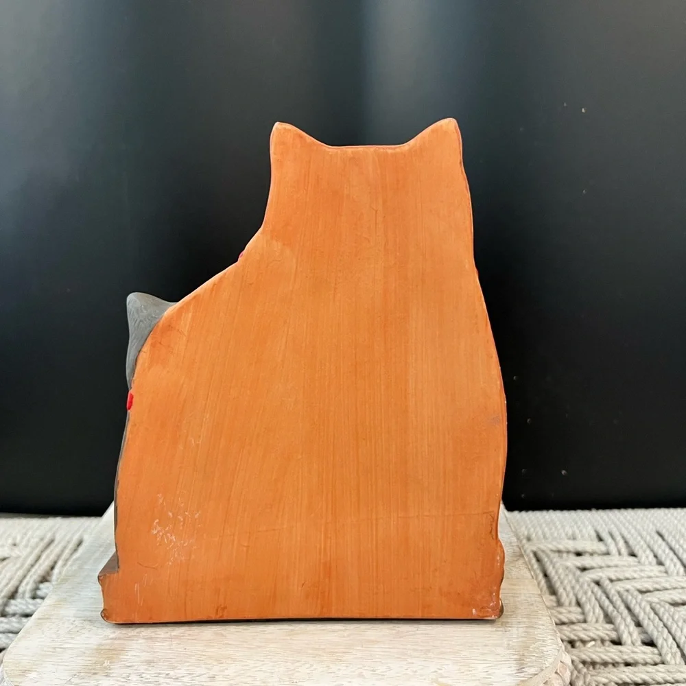 Vintage Dept 56 Charming Cat Figurine Set - Orange and Black